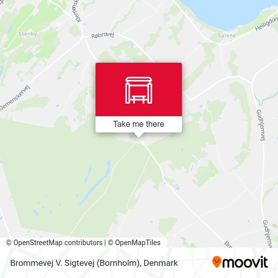 Brommevej V. Sigtevej (Bornholm) map
