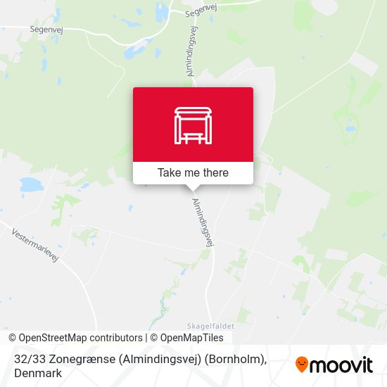 32 / 33 Zonegrænse (Almindingsvej) (Bornholm) map