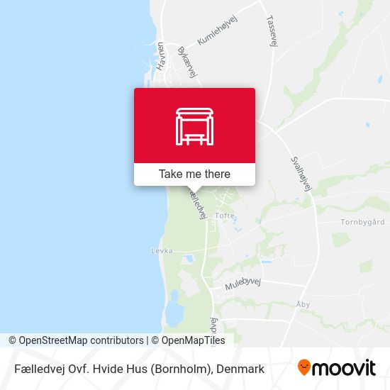 Fælledvej Ovf. Hvide Hus (Bornholm) map
