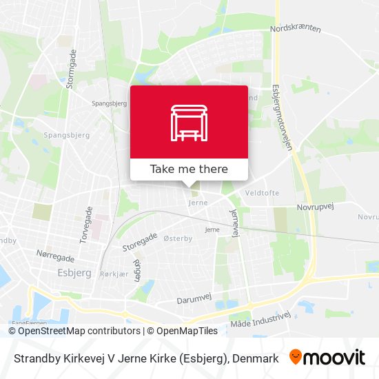 Strandby Kirkevej V Jerne Kirke (Esbjerg) map