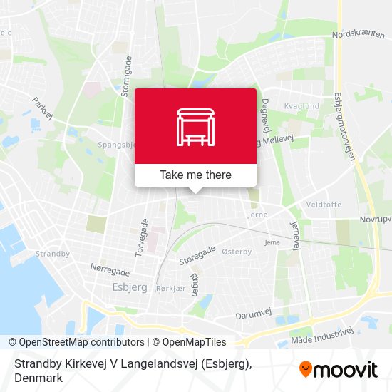 Strandby Kirkevej V Langelandsvej (Esbjerg) map