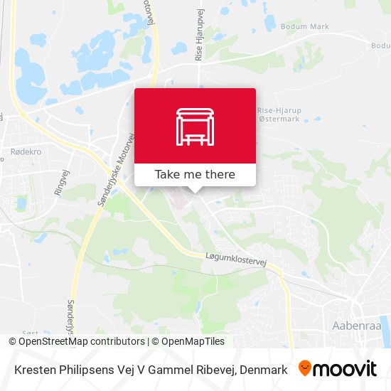 Kresten Philipsens Vej V Gammel Ribevej map