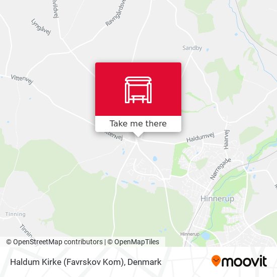 Haldum Kirke (Favrskov Kom) map