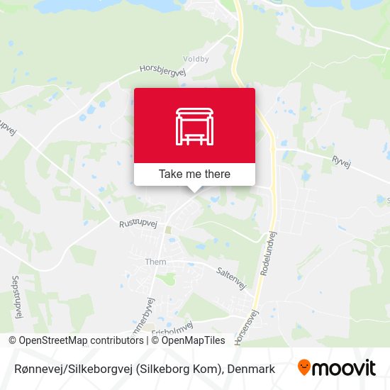 Rønnevej / Silkeborgvej (Silkeborg Kom) map