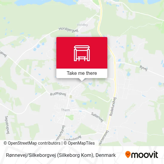 Rønnevej / Silkeborgvej (Silkeborg Kom) map