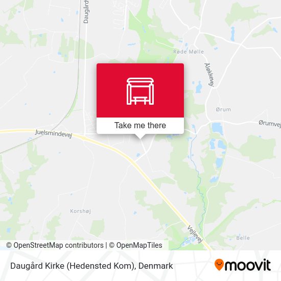 Daugård Kirke (Hedensted Kom) map