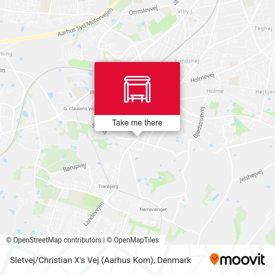 Sletvej / Christian X's Vej (Aarhus Kom) map