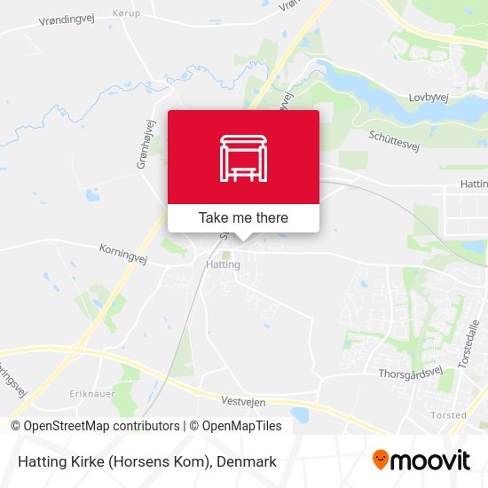 Hatting Kirke (Horsens Kom) map