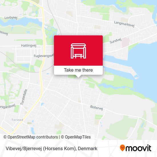 Vibevej / Bjerrevej (Horsens Kom) map