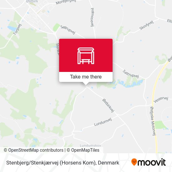 Stenbjerg / Stenkjærvej (Horsens Kom) map