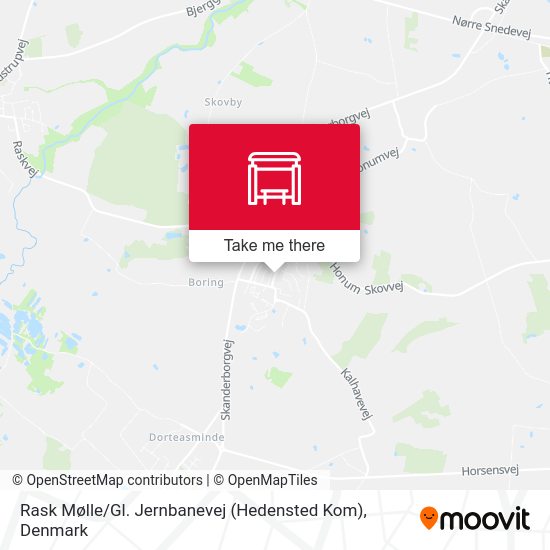 Rask Mølle / Gl. Jernbanevej (Hedensted Kom) map