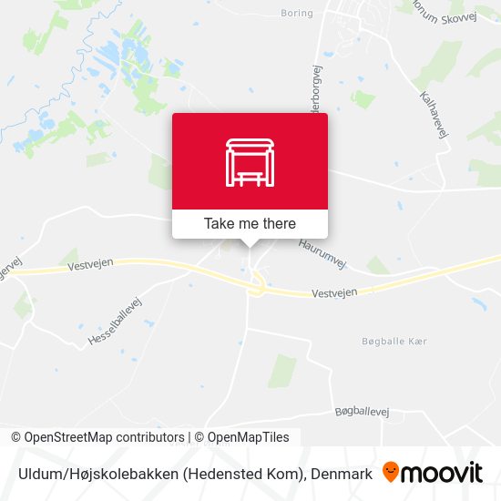 Uldum / Højskolebakken (Hedensted Kom) map