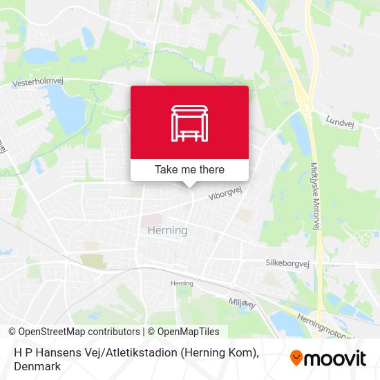 H P Hansens Vej / Atletikstadion (Herning Kom) map