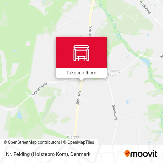 Nr. Felding (Holstebro Kom) map