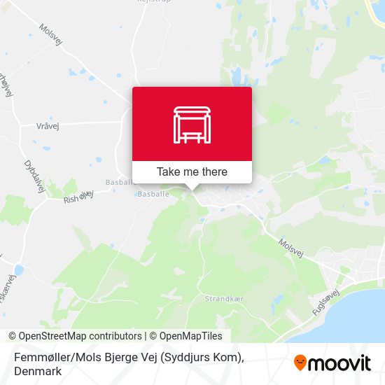 Femmøller / Mols Bjerge Vej (Syddjurs Kom) map