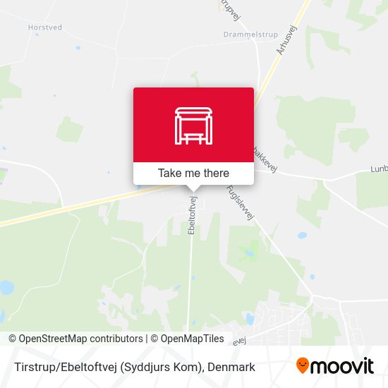Tirstrup / Ebeltoftvej (Syddjurs Kom) map
