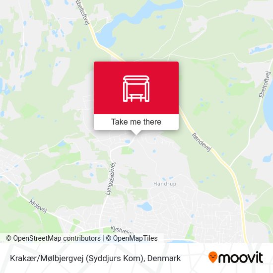Krakær / Mølbjergvej (Syddjurs Kom) map