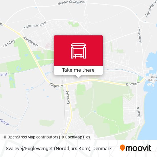 Svalevej / Fuglevænget (Norddjurs Kom) map