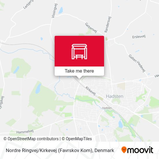 Nordre Ringvej / Kirkevej (Favrskov Kom) map