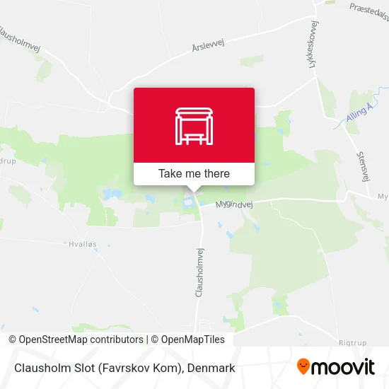 Clausholm Slot (Favrskov Kom) map
