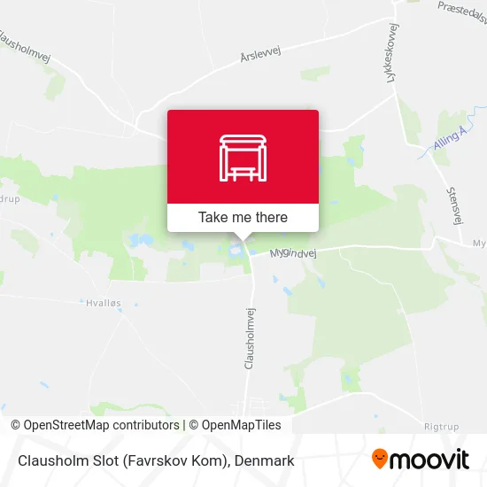 Clausholm Slot (Favrskov Kom) map