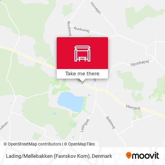Lading / Møllebakken (Favrskov Kom) map