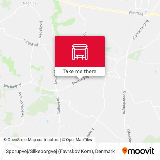 Sporupvej / Silkeborgvej (Favrskov Kom) map