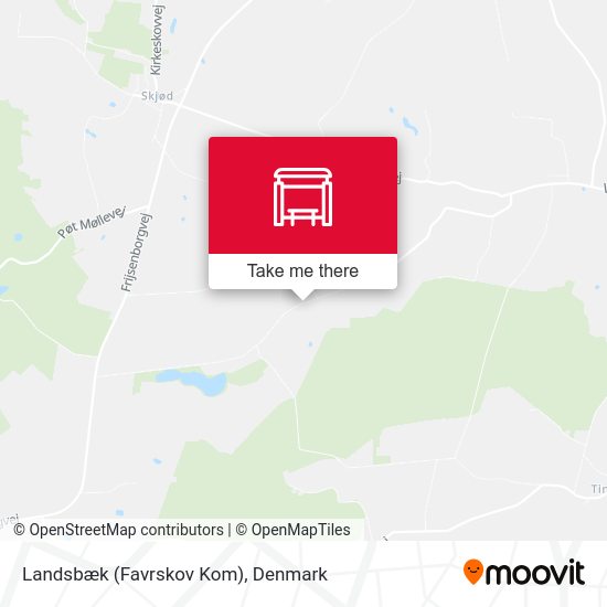 Landsbæk (Favrskov Kom) map