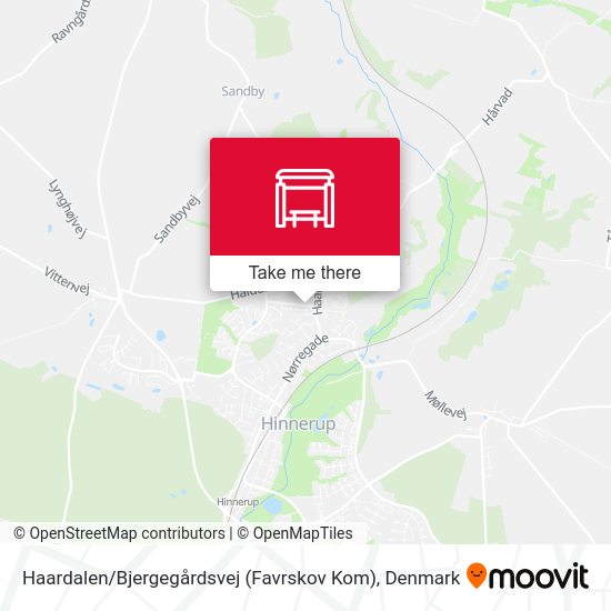 Haardalen / Bjergegårdsvej (Favrskov Kom) map