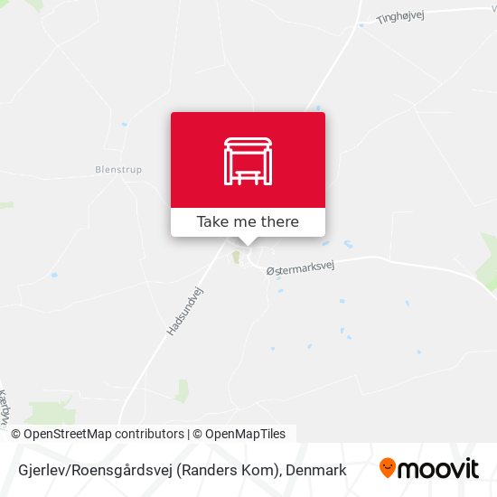 Gjerlev / Roensgårdsvej (Randers Kom) map