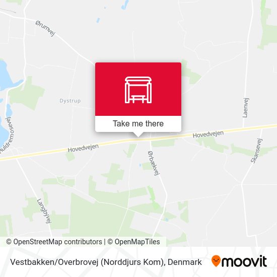 Vestbakken / Overbrovej (Norddjurs Kom) map
