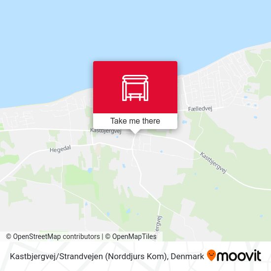 Kastbjergvej / Strandvejen  (Norddjurs Kom) map