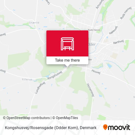 Kongshusvej / Rosensgade (Odder Kom) map