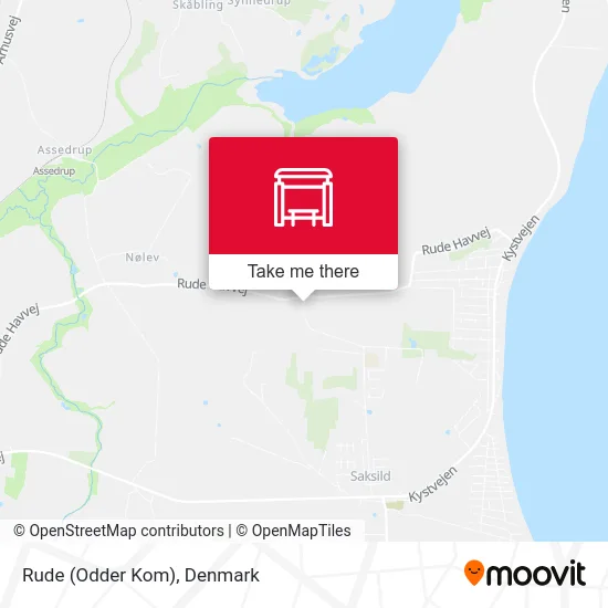 Rude (Odder Kom) map
