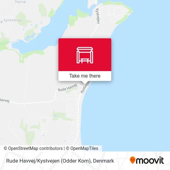 Rude Havvej / Kystvejen (Odder Kom) map