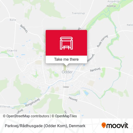 Parkvej/Rådhusgade (Odder Kom) map