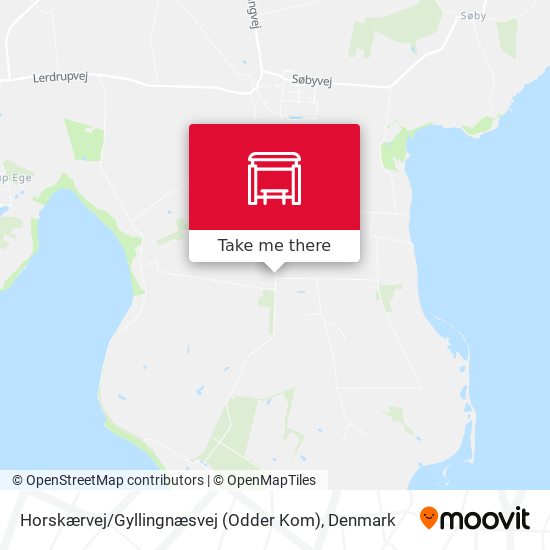 Horskærvej / Gyllingnæsvej (Odder Kom) map