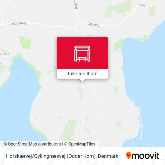 Horskærvej / Gyllingnæsvej (Odder Kom) map