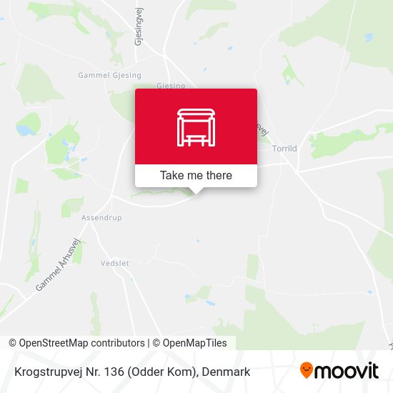 Krogstrupvej Nr. 136 (Odder Kom) map