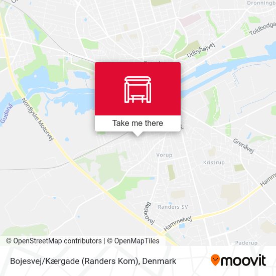 Bojesvej/Kærgade (Randers Kom) map