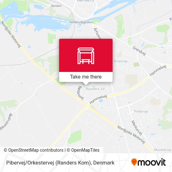 Pibervej / Orkestervej (Randers Kom) map