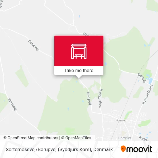 Sortemosevej / Borupvej (Syddjurs Kom) map