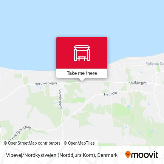 Vibevej / Nordkystvejen (Norddjurs Kom) map