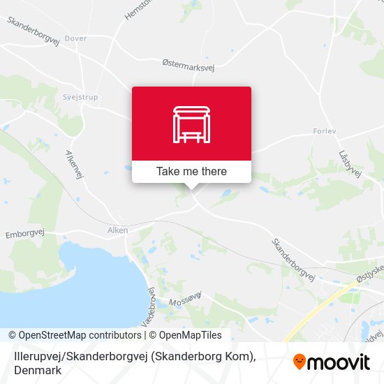 Illerupvej / Skanderborgvej (Skanderborg Kom) map