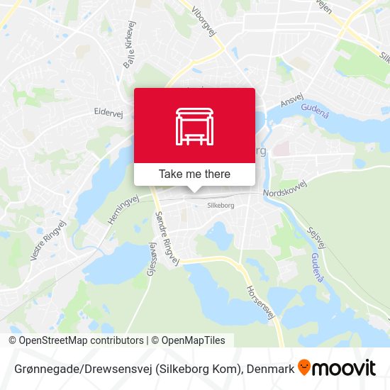 Grønnegade / Drewsensvej (Silkeborg Kom) map