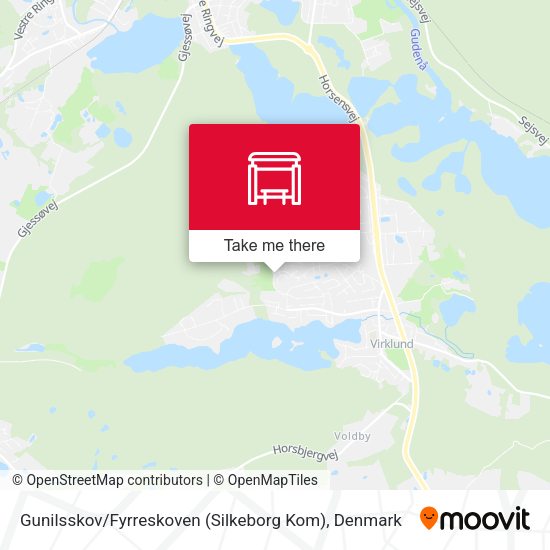 Gunilsskov / Fyrreskoven (Silkeborg Kom) map