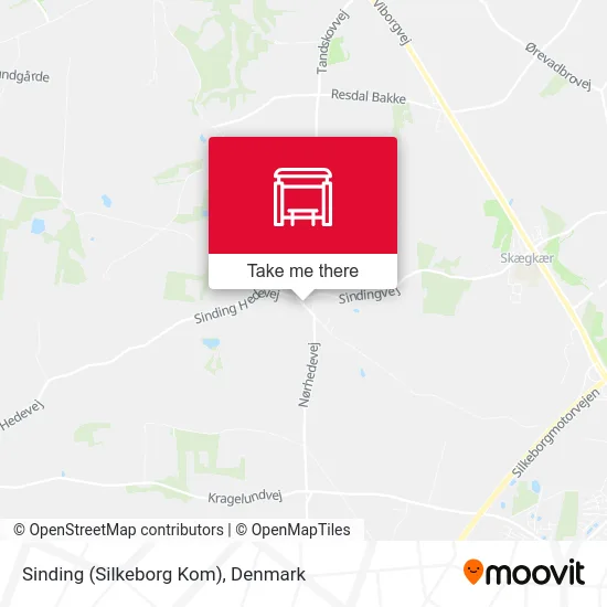 Sinding (Silkeborg Kom) map
