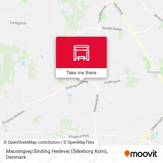 Mausingvej / Sinding Hedevej (Silkeborg Kom) map
