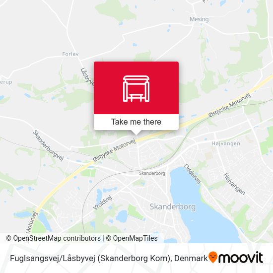 Fuglsangsvej / Låsbyvej (Skanderborg Kom) map