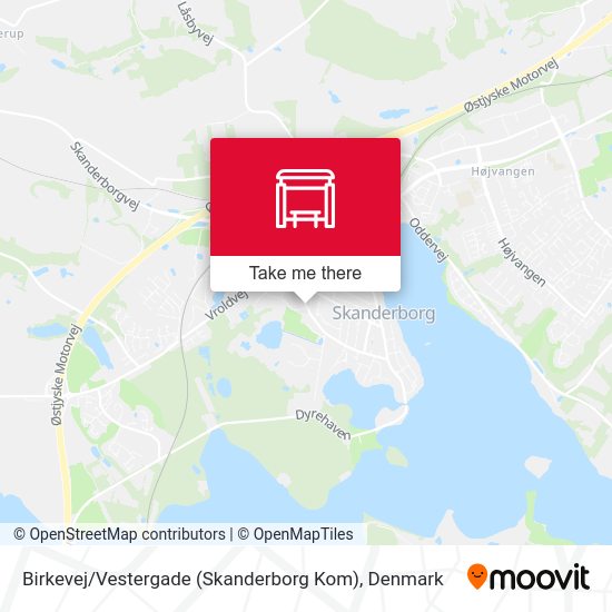 Birkevej / Vestergade (Skanderborg Kom) map